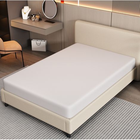Materasso 90 x 200 cm in schiuma, spessore 16 cm, rigidità H3, bianco DESVIAE (1/5)