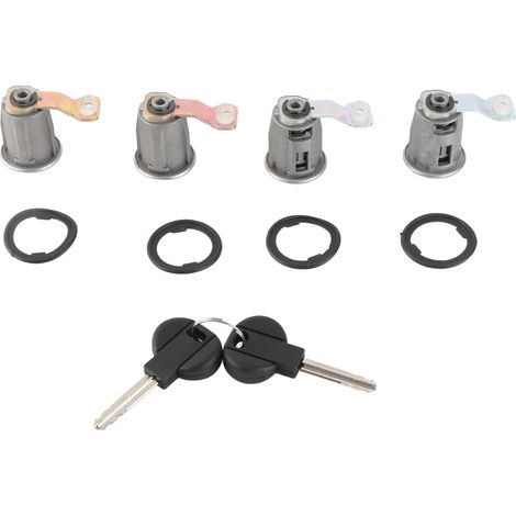 Barreaux de serrure pour portes, Cylindres de serrure avec 2 clés, Modèle 252522 pour Berlingo/Xsara/Xsara Picasso, 4 pièces en aluminium résistant. (1/5)
