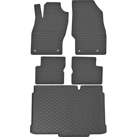 Set di tappetini in gomma per auto e tappetino per bagagliaio per Opel Corsa D Hatchback dal 2006 al 2014.