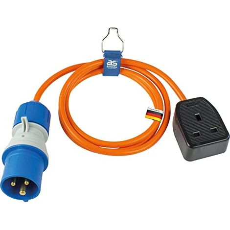 Enchufe IEC mono 1PNT/16A-230V POWERLIGHT + enchufe británico BS1363 1PNT/13A-230V - SCHWABE - 660488
