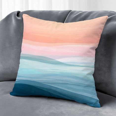 Housse de coussin carreaux printemps, décoration maison style rustique,50×50cm (1/5)