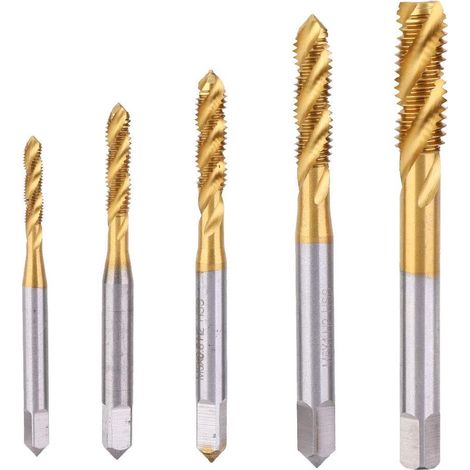 Taraud machine, 5 pièces, M3/8, HSS, pour atelier et usinage (1/5)