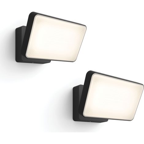 Philips Hue Welcome Lot de 2 projecteurs (Noir) Lumière blanche chaude - White (1/5)