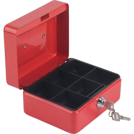 1 Pièce Mini Coffre-Fort Portable à Clé pour Argent Pièces Sécurité Maison Voyage (Rouge) (1/5)