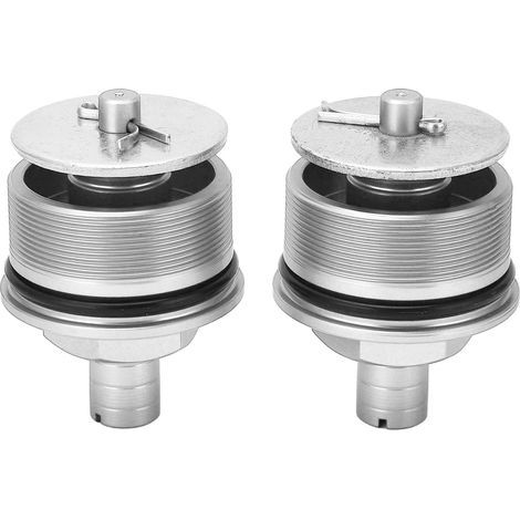 Set of 2 metal preload fork end caps for front shock absorber, adjustment tube bolt cover for CB400, silver
