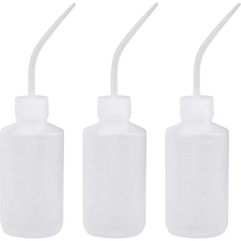 3 Piè,ces Bouteille D'arrosage de Plante Succulente, 250 ML Bouteille Squeeze en plastiqueTransparent Bend Bouche arrosoirs pour l'arrosage des Plantes, l'huile de Cuisson, Liquide (1/5)