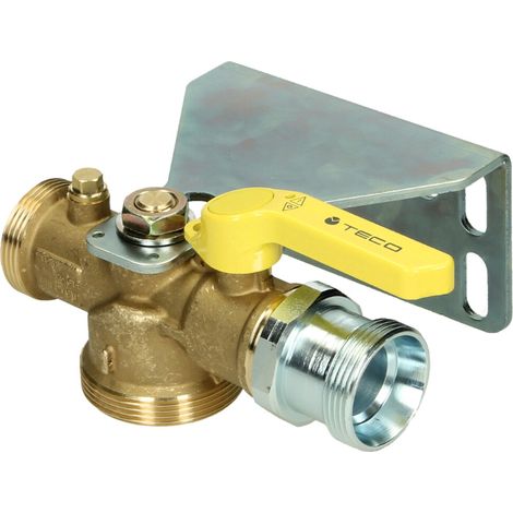 Robinet à bille pour compteur gaz droit avec dispositif d'arrêt thermique