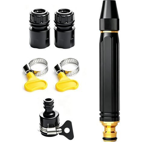 Pistolet haute pression pour tuyau d'arrosage - Pistolet haute pression - Pistolet à pression - Tuyau jet - Nettoyeur haute pression avec buse de pulvérisation pour voiture, maison (1/5)