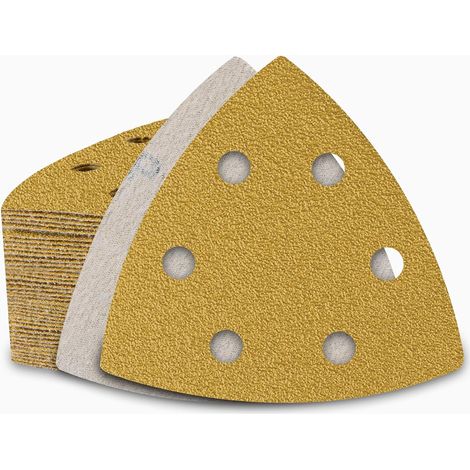 Papier Ponceuse Triangulaire 6 Trous Grain 40 Papier Abrasif (1/5)
