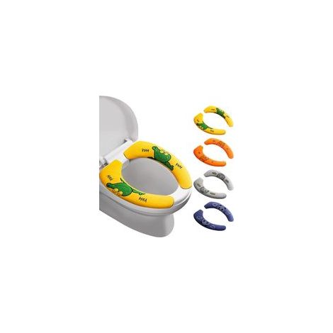 Coussins chauffants pour siège de toilette de salle de bain, lot de 4, jolis coussins lavables et réutilisables à motifs pour l' (1/5)