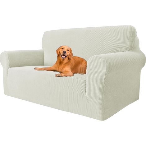 Elastischer 2-Sitzer Sofaüberzug, rutschfest, waschbar, für Haustiere (1/5)