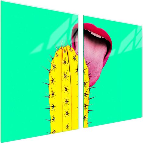 Plaque de protection en verre pour poêle 2x45x52 Cactus (1/5)