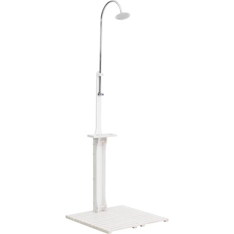 Douche de jardin Douche de salle de bain - Blanc Bois BV483999 - BonneVie (1/5)