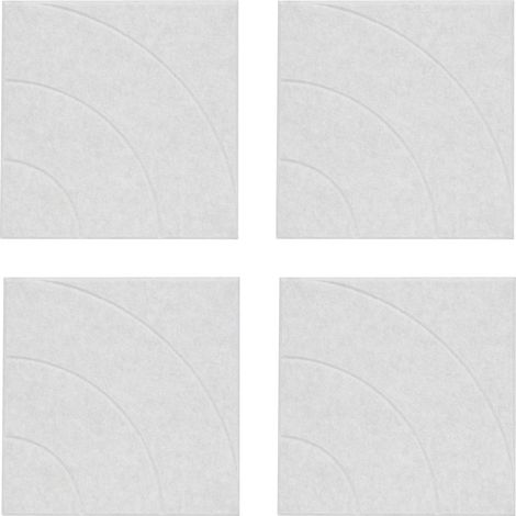 Lot de 4 Panneaux Déco Arche "Feutrine" 30x30cm Gris