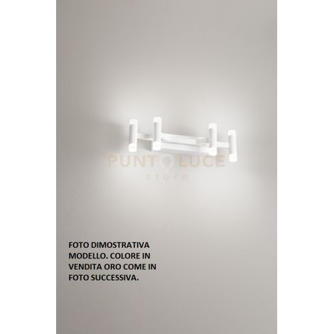 Applique in metallo e alluminio  oro Candles LED 24W 3000K CRI80 220-240V 50/60Hz 1680Lm biemissione dimmerabile
