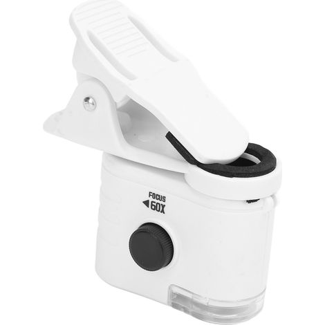 Microscope de poche, cadre en plastique, lentille optique HD, mise au point réglable, mini microscope portable (1/5)
