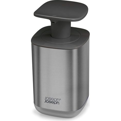 Presto™ Joseph Joseph, dispenser di sapone da toilette dede in acciaio inox, capacità 350 ml, facile deda usare con il polso, finitura grigia, ideale per la cucina o il bagno. (1/5)