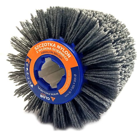 Spazzola per invecchiamento del legno Glob Tools con fibra abrasiva 100x100x19mm in nylon (1/4)