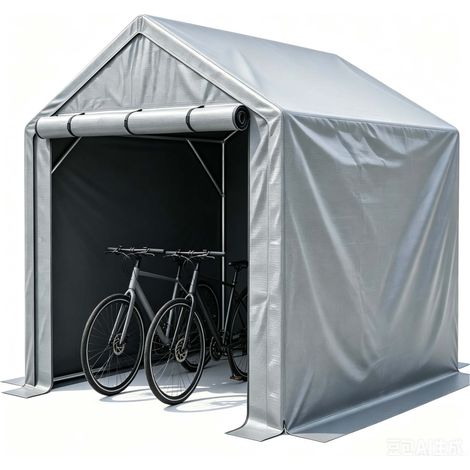 Geräteschuppen Fahrradgarage Garagenzelt Lagerzelt Dunkelgrau 190 x 170 x 200 cm - PANGIVO (1/5)
