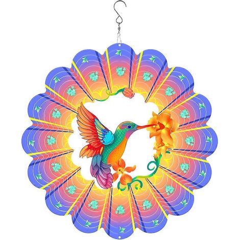 30 cm (12 Zoll) drehbares Vogel-Windspiel aus Metall – Luxuriöse hängende Gartendekoration (1/5)