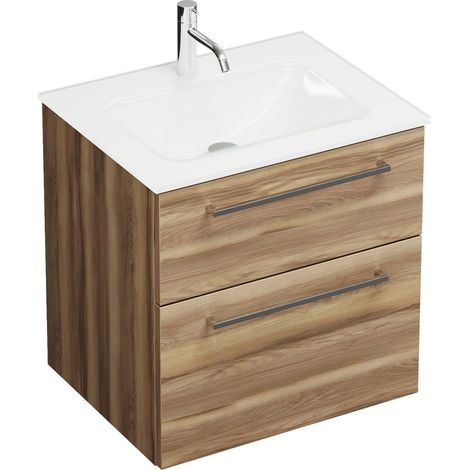 Burg Eqio Glas-WT+WT-Unterschrank Frassino Dekor Cappuccino/Weiß GRP95