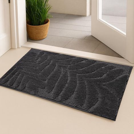 Tapis - Moquette - Tapis de salon - Tapis d'intérieur - Sous-couche antidérapante - Tapis antidérapant - Absorbant - Lavable - Tapis doux en microfibre - Pour chambre - Cuisine - Salle de bain - Entré (1/4)