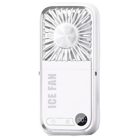 Mini ventilateur de poche rechargeable USB, ventilateur de voyage pliable et silencieux, idéal pour une utilisation en extérieur (blanc) (1/4)