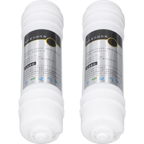 2 Stück Ersatz-Wasserfilter, 10 Zoll, ABS-Gehäuse in Lebensmittelqualität, Aktivkohle-Druckwasserfilter (1/5)