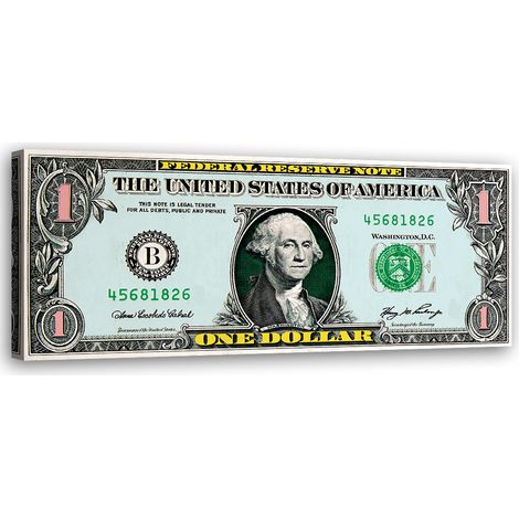 Tableau sur toile Dollar américain 90x30 (1/5)