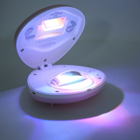Lampe de nuit LED innovante en forme de coquillage, rechargeable par USB, avec projecteur, rose (1/5)