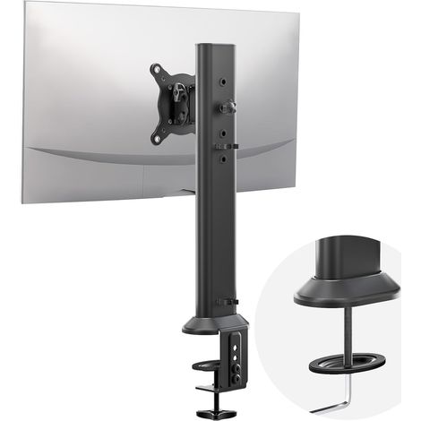 Bras de Support pour écran d'ordinateur Plat incurvé de 33 cm à 81,3 cm avec Pivot, Hauteur réglable, Rotation, Peut Supporter jusqu'à 35 kg, Noir (1/5)