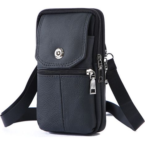 Étui À Cigarettes En Cuir De Vachette De Première Couche, Étui À Allume-Cigare, Étui À Stylet, Clip De Ceinture, Sac À Bandoulière, Portefeuille, Pochette Pour Téléphone Portable (1/4)