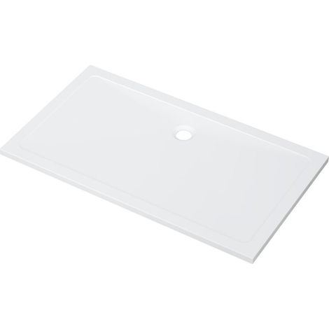 ZEZA Selva Receveur de douche - 140x80x4cm - Rectangulaire - acrylique - blanc brillant