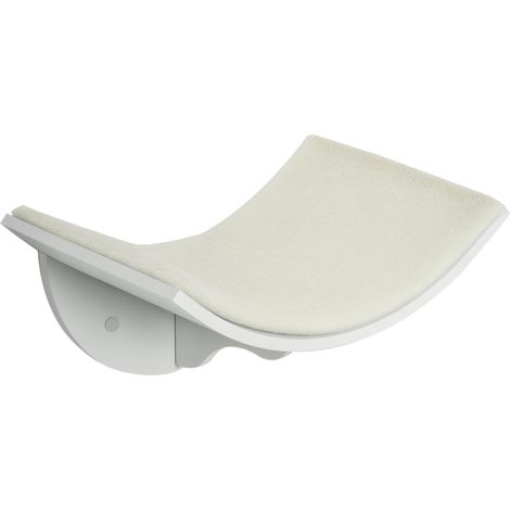 Étagère murale pour chat, surface douce et confortable, supporte jusqu'à 10 kg, 41 x 28 x 21 cm, blanche.