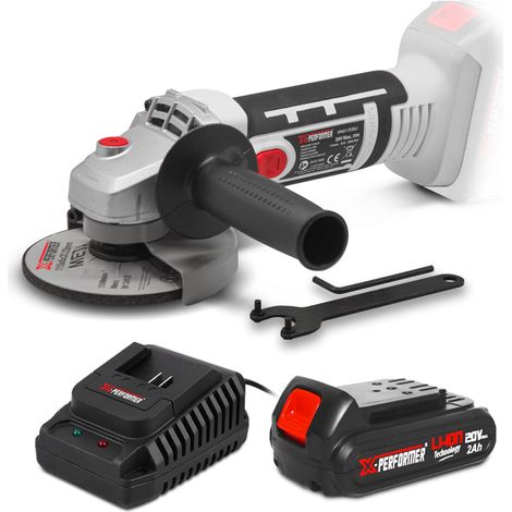 Meuleuse d angle sans fil 20V - 115mm avec batterie 2Ah - X-Performer (1/3)