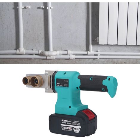 Soudeuse à fusion à chaud pour batterie lithium-ion, soudeuse à fusion à chaud sans fil pour génie hydroélectrique, soudeuse à fusion à chaud pour tuyaux d'eau domestiques en PPR, norme européenne 110 (1/5)