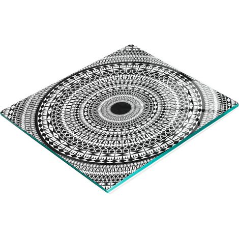 Tablero de cocina de vidrio templado con gr谩ficos decorativos. Adorno decorativo de 60x52 cm.