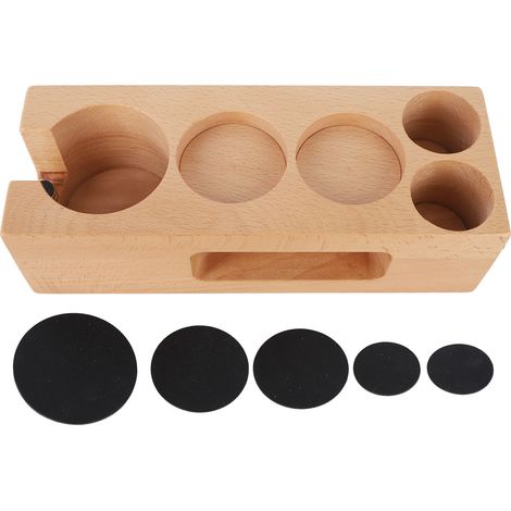 Porte-filtre à café en bois, support de tapis en bois pour la maison, café, Restaurant, hôtel, bureau, 51mm, 5 trous