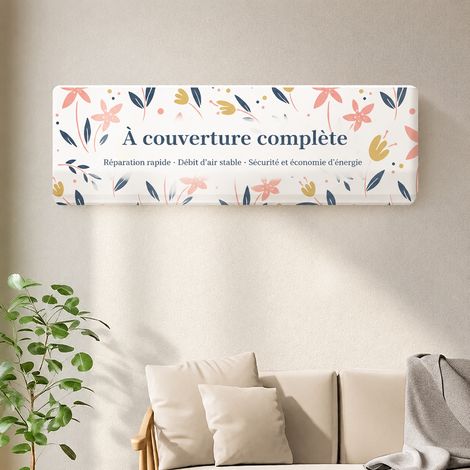 Housse de protection pour climatiseur mural grand 3P 103x24x32cm motif floral poétique 3p 103 24 32cm 120 g – Livraison gratuite