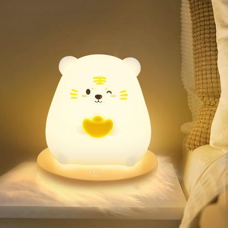 Luce notturna per bambini, luce notturna per neonati con regolazione dell'intensità tramite tocco, luce notturna per bambini ricaricabile tramite USB, luce notturna portatile in morbido silicone, rega (1/5)