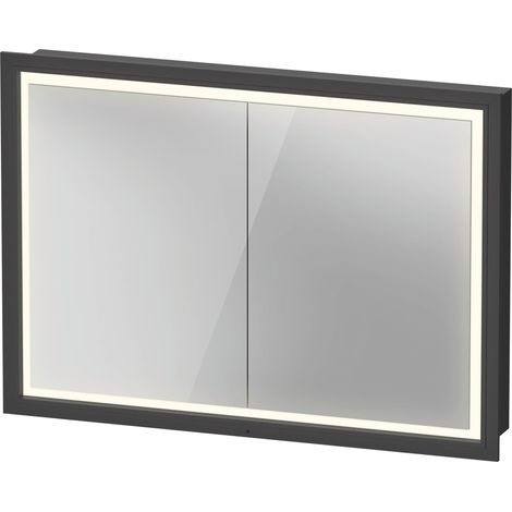 Duravit L-Cube Spiegelschrank mit LED-Beleuchtung, 2 Türen,