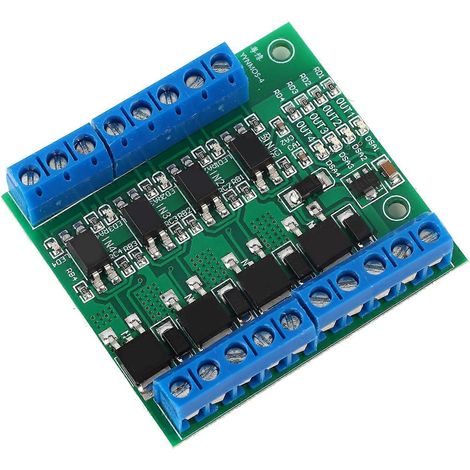 PWM 4-Kanal MOSFET-Modul SPS-Verstärker-Leiterplattentreibermodul 3–20 V bis 3,7–27 V DC 10 A (1/4)