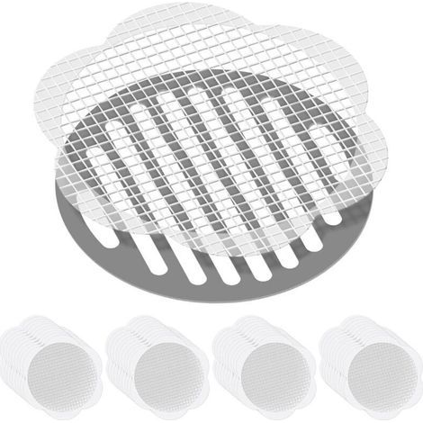 40PC Filtre Cheveux Douche et Baignoire, Attrape-Cheveux jetables pour Douche, Protecteur Grille évacuation, Filtre evier Cuisine pour Baignoire (1/5)