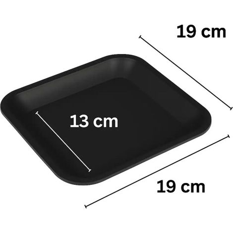 Untersetzer Eckig 19 x 19 x 3 cm Blumentopf Untersetzer Pflanzkübel (1/5)