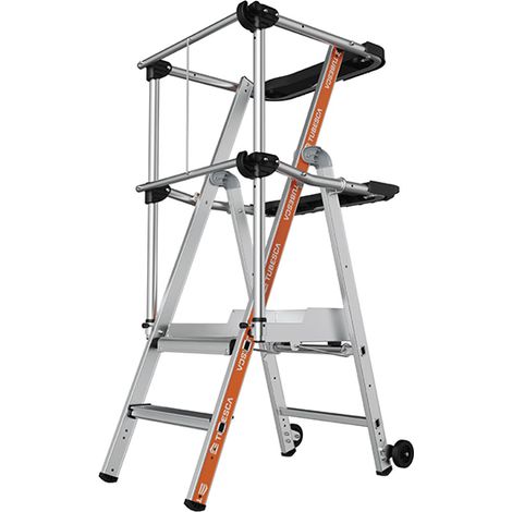 Escabeau PIRL 2 marches - Hauteur max. de travail 2.48m - 2274152