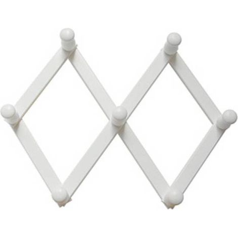 2 x APPENDIABITI ESTENSIBILE A 7 GANCI BIANCO