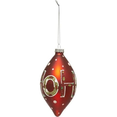 Paris Prix - Boule De Noël Goutte Déco soir 10cm Rouge