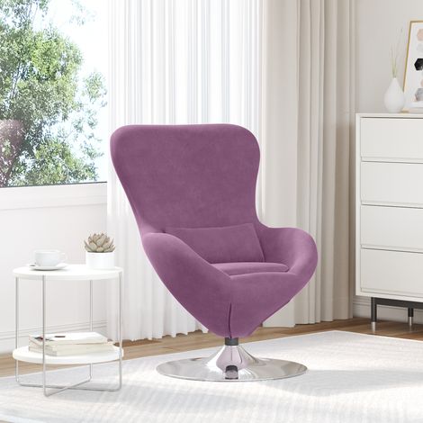 vidaXL Egg Chair Purple Velvet (1/5)