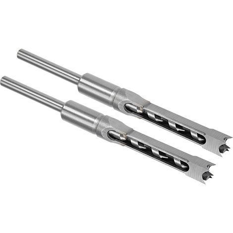 Carré Trou Perceuse Mèche, 1/2" Haut Carbone Acier Carré Œil Creux Ciseaux Tarière avec Étui - (Applications: pour Boiseries Perçage (1/5)