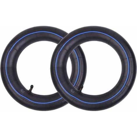 Lot de 2 chambres à air 3.25/3.00-8 avec valve coudée TR-87 pour pneus de mini-brouettes et de scooters chopper (1/2)